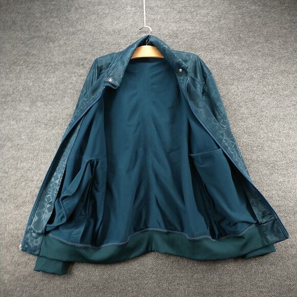 Sean John Men's Full Zip Bomber Jacket Blue XXL 2XL Geometric Zip Sleeve - Picture 6 of 16